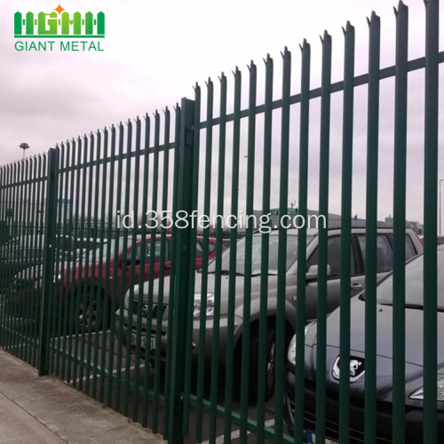 Pabrik Powder Coated Steel Palisade Pagar untuk Dijual